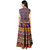 FrionKandy Women's Multicolor Cotton Sleeveless Animal Printed Long Gown Dress