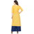 Florence Yellow Slub Cotton Embellished Stitched Kurtas with Palazzo