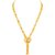 ASMITTA JEWELLERY Heart Shape 1 Gram Gold Plated Multi String Brass & Copper Gold Necklace Set For Women