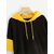 Raabta Fashion Black Hooded With Mustard And White Strip Sweatshirt For Women