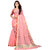 Indian Fashionista Women Plain Light Pink Manipuri Cotton Saree With Blouse