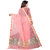 Indian Fashionista Women Plain Light Pink Manipuri Cotton Saree With Blouse