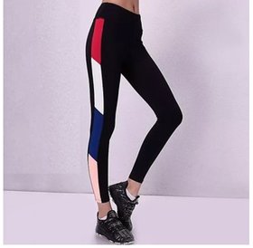 Women's / Girl's Side Beige Blue White Red Block Stripe Printed Stripe tights Gym Wear Yoga Wear Sport's Wear