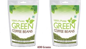 Pure organic Arabica Green Coffee Beans 200gm, Decaffeinated  Unroasted Arabica Coffee for Weight Management(400 grams)