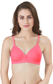 Lemixa  Womens  B Cup Cotton Pushup Padded Non Wired Bra