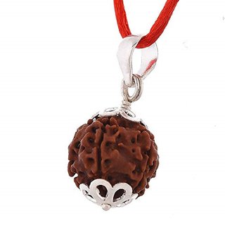                       CEYLONMINE shiv shakti rudraksha pendant five face rudraksha pendant for unisex                                              