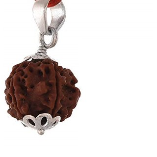                       CEYLONMINE shiv shakti rudraksha pendant five face rudraksha pendant for unisex                                              