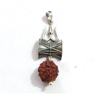                       CEYLONMINE shiv shakti rudraksha pendant five face rudraksha pendant for unisex                                              
