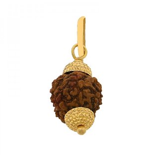                       CEYLONMINE shiv beads pendant original  natural beads rudraksha locket                                              
