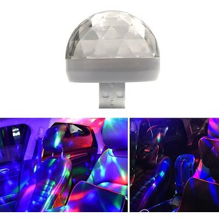 AutoBizarre Mini Disco DJ Lamp Light Multicolor Sound Activated Music Controlled Sensor Lights USB Powered For Cars