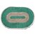 K Decor Set of 2 Attractive Oval Shaped Multicolor Polyester Door Mat (14x21)