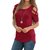 Rosella Maroon Plain Round Neck Cold shoulder Top For Women