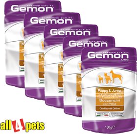 Gemon Chunks with Chicken Puppy  Junior 100gm(Pack of 5)