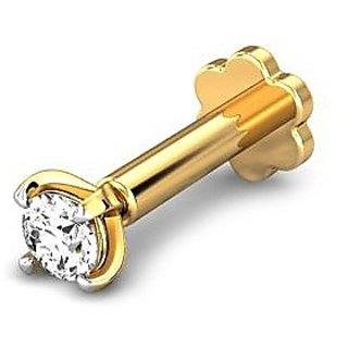                       CEYLONMINE american diamond nose pin original stone gold plated nosepin for women  & girls                                              
