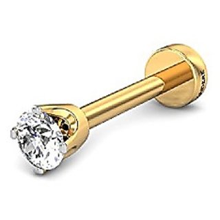                       CEYLONMINE natural diamond nose pin original  unheated gemstone American diamond gold plated nosepin for women  girls                                              