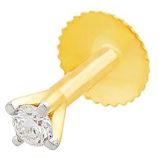 CEYLONMINE original diamond nosepin natural stone american diamond nose pin gold plated for women & girls CEYLONMINE original diamond nosepin natural stone american diamond nose pin gold plated for women & girls