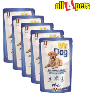 Mr.Dog Chunks with Chicken Liver (Pack of 5)