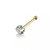CEYLONMINE American diamond nose pin certified  original gemstone nosepin gold plated  for girls  women