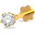CEYLONMINE white diamond nosepin original & natiral stone american diamond gold plated  stone for women & girls