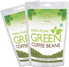Vihado Pure Arabica Green Coffee Beans 50g Pack Of 2