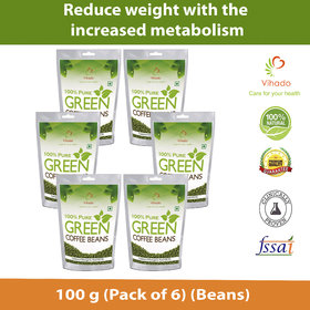 Vihado Premium Green Coffee For Weight Loss - 100g Pack Of 6