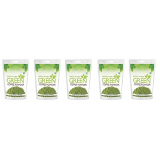                       Health First Pure Organic Arabica Green Coffee Beans powder For Weight Management (1000 grams(pack of 5))                                              