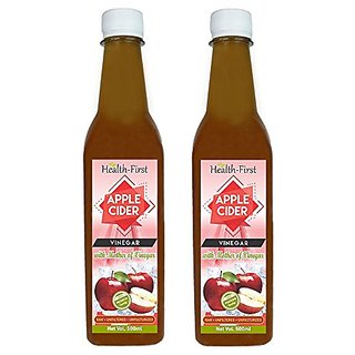 Health First Apple Cider Vinegar with Strand of Mother - 500 ml (Pack of 2) Health First Apple Cider Vinegar with Strand of Mother - 500 ml (Pack of 2)