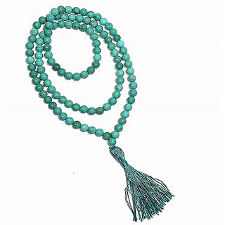                       CEYLONMINE firoza mala natural turquoise beads mala unheated & original beads mala for unisex                                              