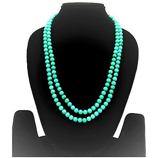                       Ceylonmine Turquoise Beads Mala Natural Beads Firoza Mala For Uni                                              