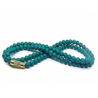 CEYLONMINE firoza mala natural & original beads turquoises beads mala for unisex CEYLONMINE firoza mala natural & original beads turquoises beads mala for unisex