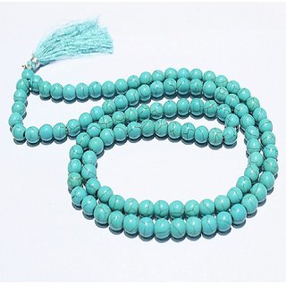                       Ceylonmine Firoza Mala Stone Beads Turquoise Beads Mala For Astrol                                              