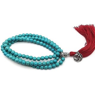 CEYLONMINE firoza mala natural & original beads turquoises beads mala for unisex CEYLONMINE firoza mala natural & original beads turquoises beads mala for unisex