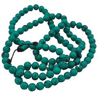 CEYLONMINE firoza mala natural turquoise beads mala unheated & original beads mala for unisex CEYLONMINE firoza mala natural turquoise beads mala unheated & original beads mala for unisex