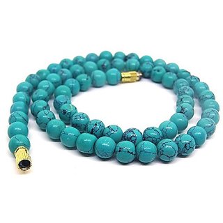                       CEYLONMINE turquoise beads mala natural & original beads firoza mala                                              