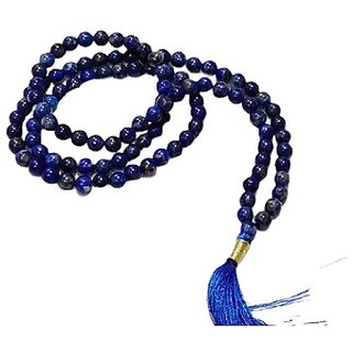                       CEYLONMINE Natural Lapis lazuli mala original & unheated gemstone lapis mala for unisex                                              