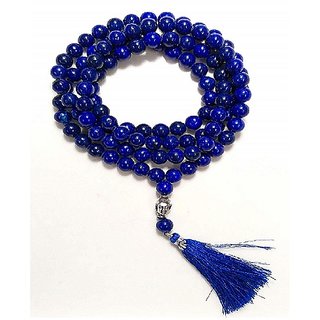 CEYLONMINE original stone lapis mala unheated beads lapis lazuli mala for unisex CEYLONMINE original stone lapis mala unheated beads lapis lazuli mala for unisex