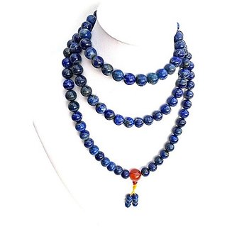                       CEYLONMINE lapis stone mala natural & original gemstone beads lapis lazuli mala for unsiex                                              