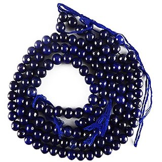 CEYLONMINE Natural Lapis lazuli mala original & unheated gemstone lapis mala for unisex CEYLONMINE Natural Lapis lazuli mala original & unheated gemstone lapis mala for unisex