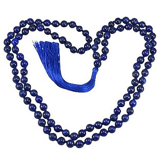                       CEYLONMINE Natural Lapis lazuli mala original & unheated gemstone lapis mala for unisex                                              