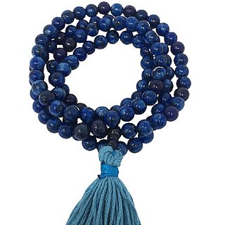 CEYLONMINE lapis lazuli mala natural lapis beads mala unheated & original beads mala for unisex CEYLONMINE lapis lazuli mala natural lapis beads mala unheated & original beads mala for unisex