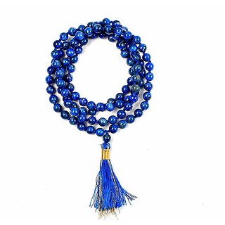                       CEYLONMINE natural lapis mala original  natural stone lapis lazuli beads mala for men  women                                              