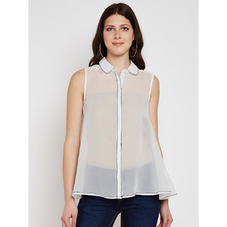 white transparent top