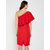 NUN Fashion Women One Shoulder Sleeveless Bodycon Red Dress