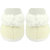 Neska Moda Baby Boys And Girls White Cotton Fur Booties For 6 To 12 Months