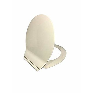 InArt PVC European EWC Toilet Oval Normal Slim SEAT Cover (Ivory, Standard Size)