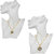 Missmister Gold Plated, Set Of 2, Amethyst Violet And White Cz, Fashion Chain Pendant Women Stylish Latest