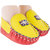 Neska Moda Baby Boys Pack of 1 Pair Yellow And Red Rexine Loafers for 6 to 12 Months