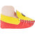 Neska Moda Baby Boys Pack of 1 Pair Yellow And Red Rexine Loafers for 6 to 12 Months