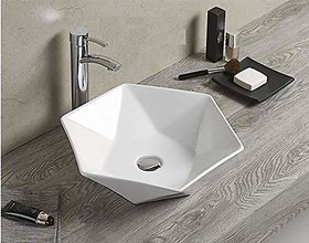 InArt Table Top Ceramic Wash Basin Dimension(16 x 16 Inch) Round
