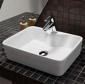 InArt Table Top Ceramic Wash Basin Dimension 19 x 15 x 5  Inch
